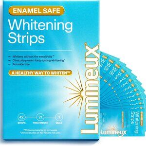 Lumineux Teeth Whitening Strips 21 Treatments – Peroxide Free - Enamel Safe